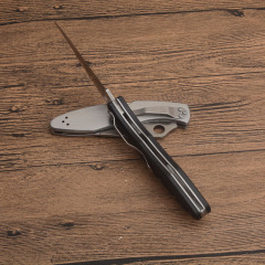 Spy VC-19 Folding Knife 3.15" S30V Satin Plain Blade, Stainless steel/G10 Handles
