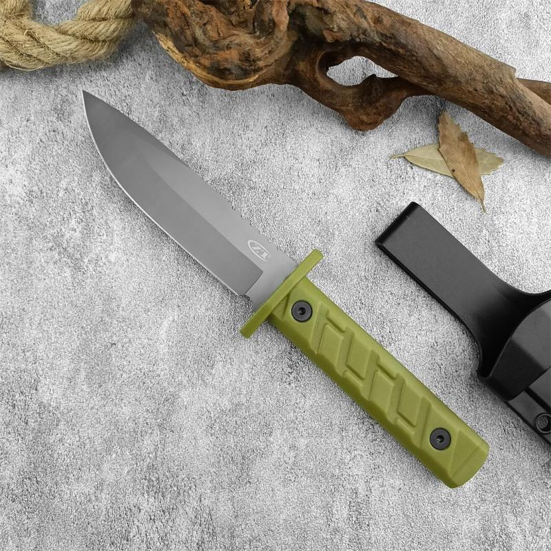 ZT 0006 Fixed Blade Knife, 5.51" CPM-3V Bead Blasted Clip Point, ABS Handles, Kydex Sheath