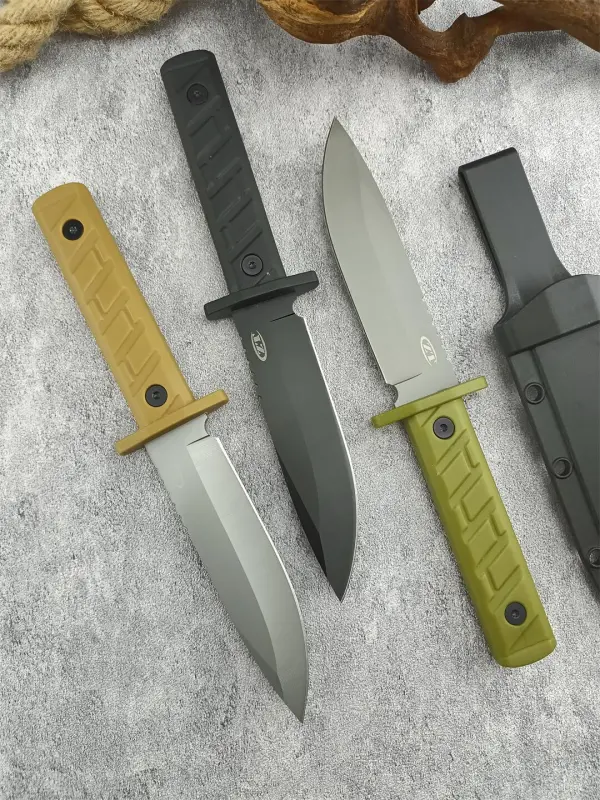ZT 0006 Fixed Blade Knife, 5.51" CPM-3V Bead Blasted Clip Point, ABS Handles, Kydex Sheath