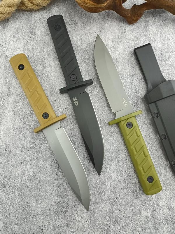 ZT 0006 Fixed Blade Knife, 5.51" CPM-3V Bead Blasted Clip Point, ABS Handles, Kydex Sheath