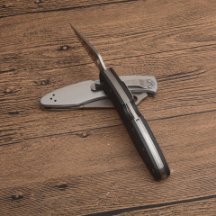 Spy VC-19 Folding Knife 3.15" S30V Satin Plain Blade, Stainless steel/G10 Handles