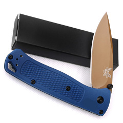 Benchmade 535 Bugout AXIS Folding Knife 3.24" D2 Satin Plain Blade, Nylon Glass Fiber Handles
