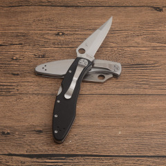 Spy VC-19 Folding Knife 3.15" S30V Satin Plain Blade, Stainless steel/G10 Handles