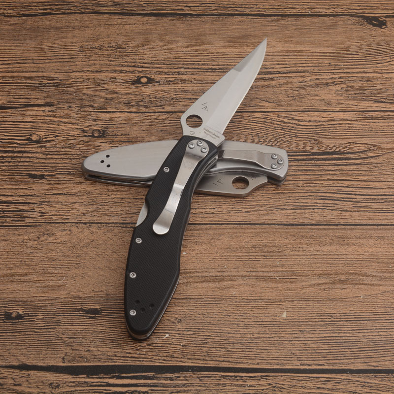 Spy VC-19 Folding Knife 3.15" S30V Satin Plain Blade, Stainless steel/G10 Handles