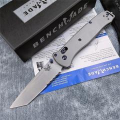 Benchmade Bailout AXIS Folding Knife 3.34" M390 Tanto Plain Blade, TC4 Handles - 537GY-1