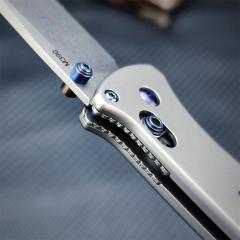 Benchmade Bailout AXIS Folding Knife 3.34" M390 Tanto Plain Blade, TC4 Handles - 537GY-1