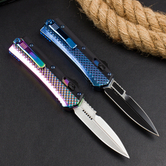 Microtech Glykon AUTO OTF Knife 3.58" D2 Blade, G10+Zinc Alloy Handles