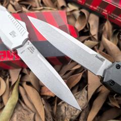 Kershaw 9000 Matt Diskin Livewire OTF AUTO Knife 3.3" CPM-MagnaCut Stonewashed Spear Point Blade, Black Aluminum Handles