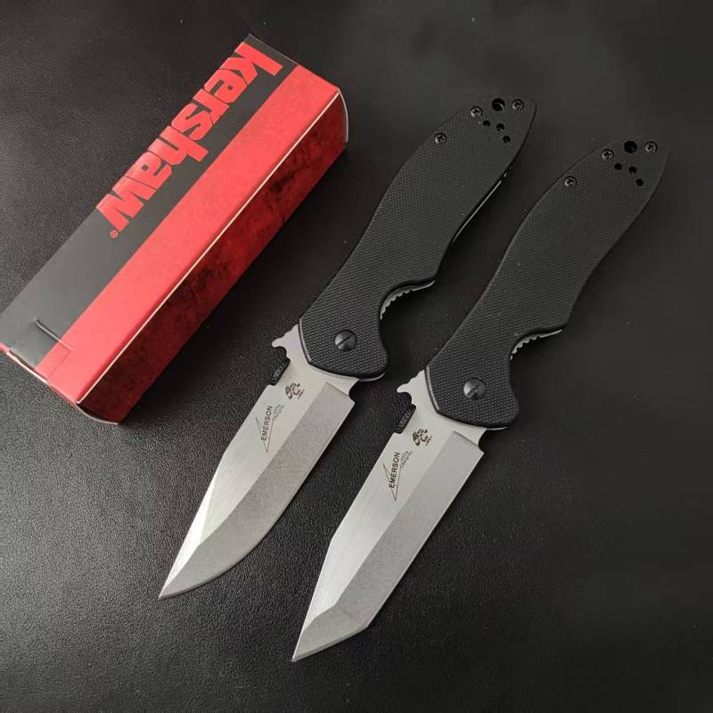 Kershaw 6834 Launch Folding Knife 3.27" Stonewashed 8cr14 Blade, G10 Handles