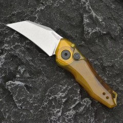 Kershaw 7350 Launch 10 AUTO Folding Knife 1.9" Stonewashed CPM-154 Hawkbill Blade, Dark Gray Anodized Aluminum Handles