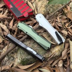 Kershaw 9000 Matt Diskin Livewire OTF AUTO Knife 3.3" CPM-MagnaCut Stonewashed Spear Point Blade, Black Aluminum Handles