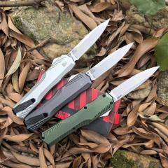 Kershaw 9000 Matt Diskin Livewire OTF AUTO Knife 3.3" CPM-MagnaCut Stonewashed Spear Point Blade, Black Aluminum Handles