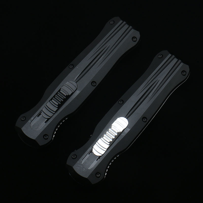 Benchmade 3320 Infidel Dagger AUTO OTF Knife 3.85" D2 Black Double Edge Blade, Aluminum Handles