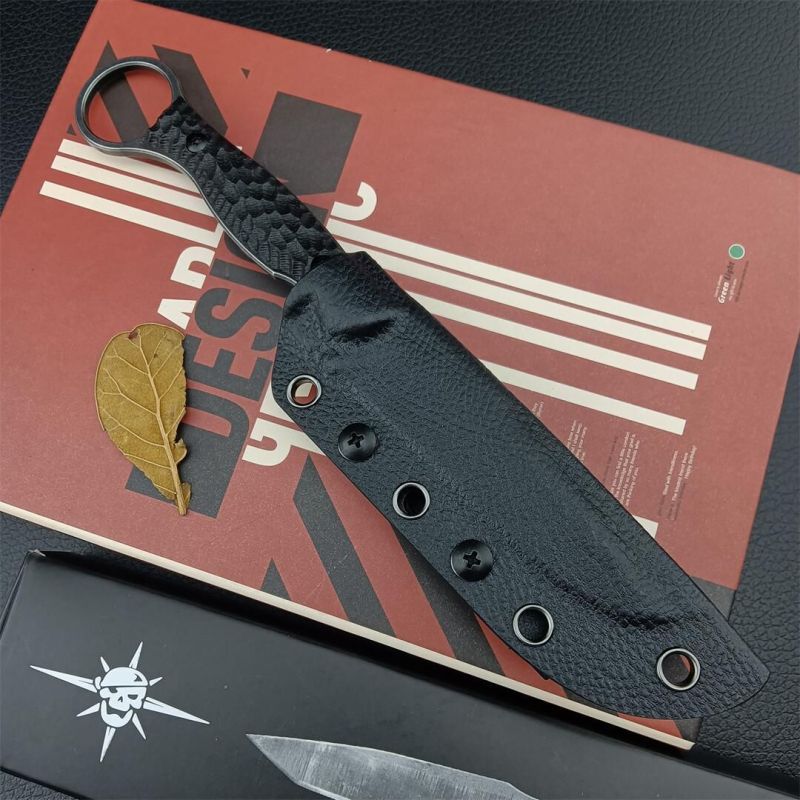 Toor Knives Serpent S Fixed Blade Knife 3.75" CPM-M4 Drop Point Blade, Black G10 Handles