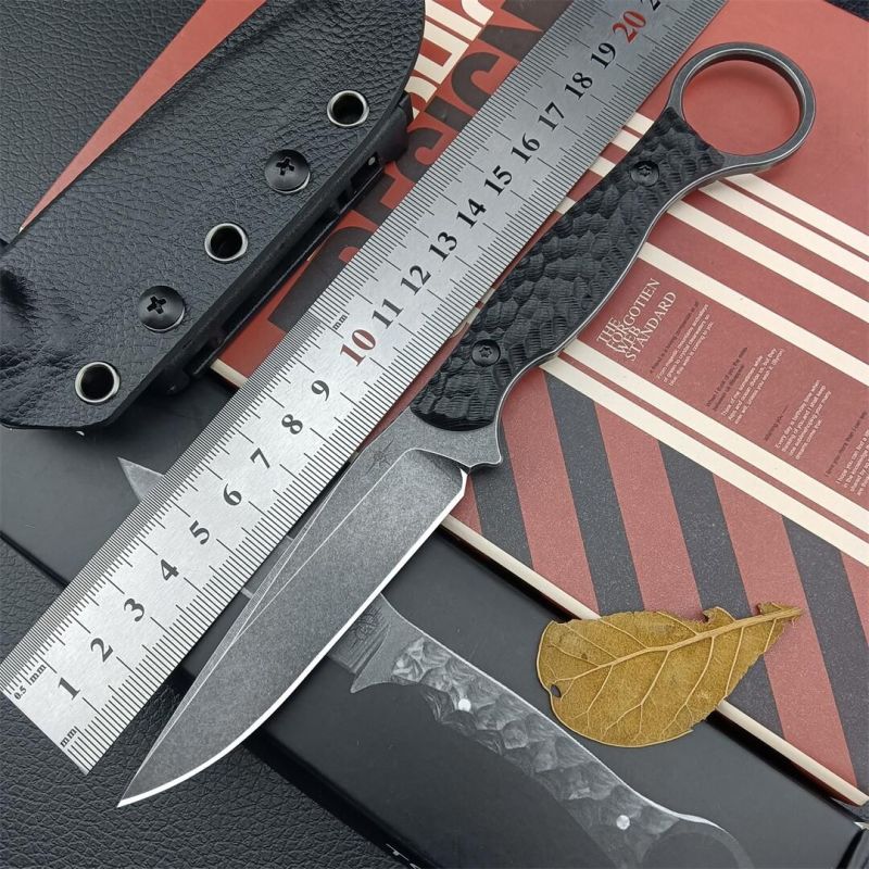 Toor Knives Serpent S Fixed Blade Knife 3.75" CPM-M4 Drop Point Blade, Black G10 Handles