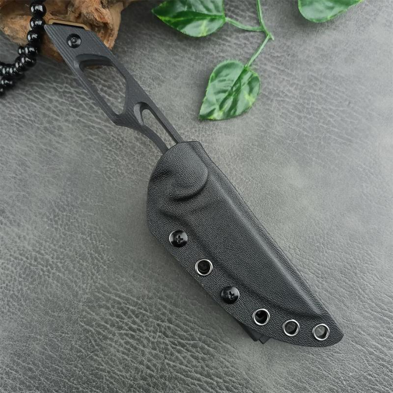 Toor Knives Willow Fixed Blade Knife 3.58" CPM-154 Drab Drop Point Blade, Black G10 Handles