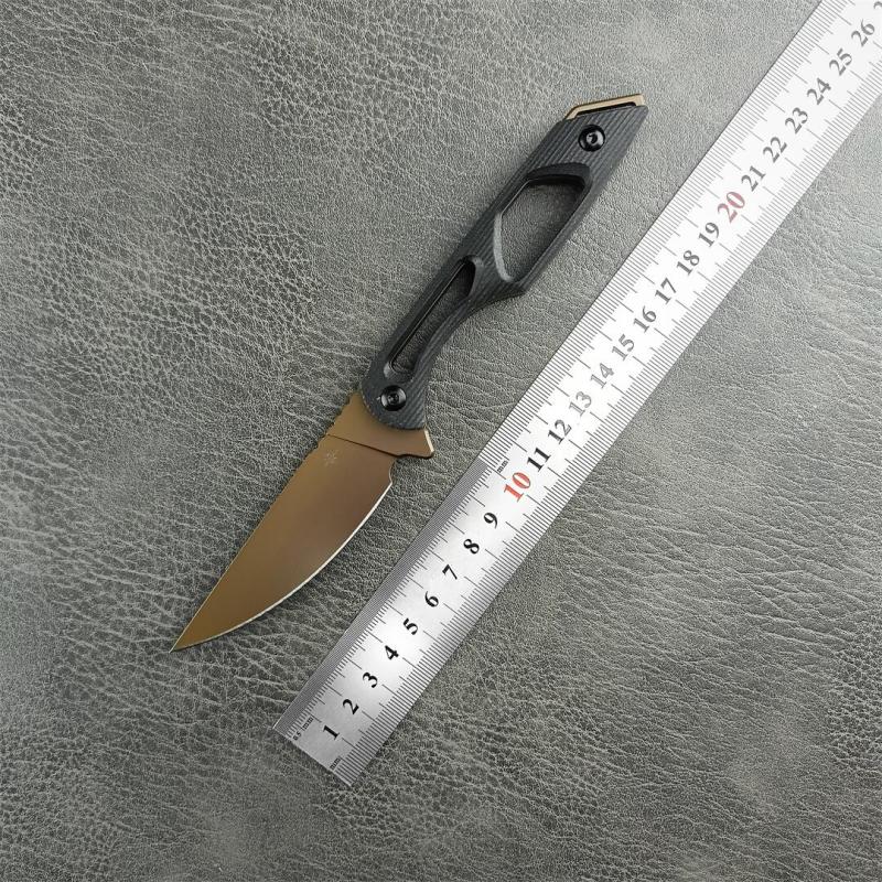 Toor Knives Willow Fixed Blade Knife 3.58" CPM-154 Drab Drop Point Blade, Black G10 Handles