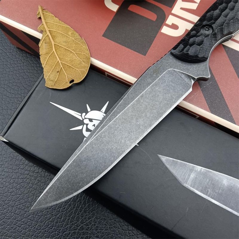 Toor Knives Serpent S Fixed Blade Knife 3.75" CPM-M4 Drop Point Blade, Black G10 Handles