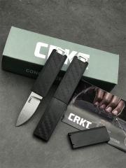 CRKT 2425 TJ Scribe Pocket Fixed Blade Knife 1.57" Stonewashed Drop Point, Nylon Handles