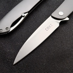CRKT CRKT-K240XXP Gentleman's Folding Knife 3.23" 8Cr13mov Satin Plain Blade, Stainless steel Handles