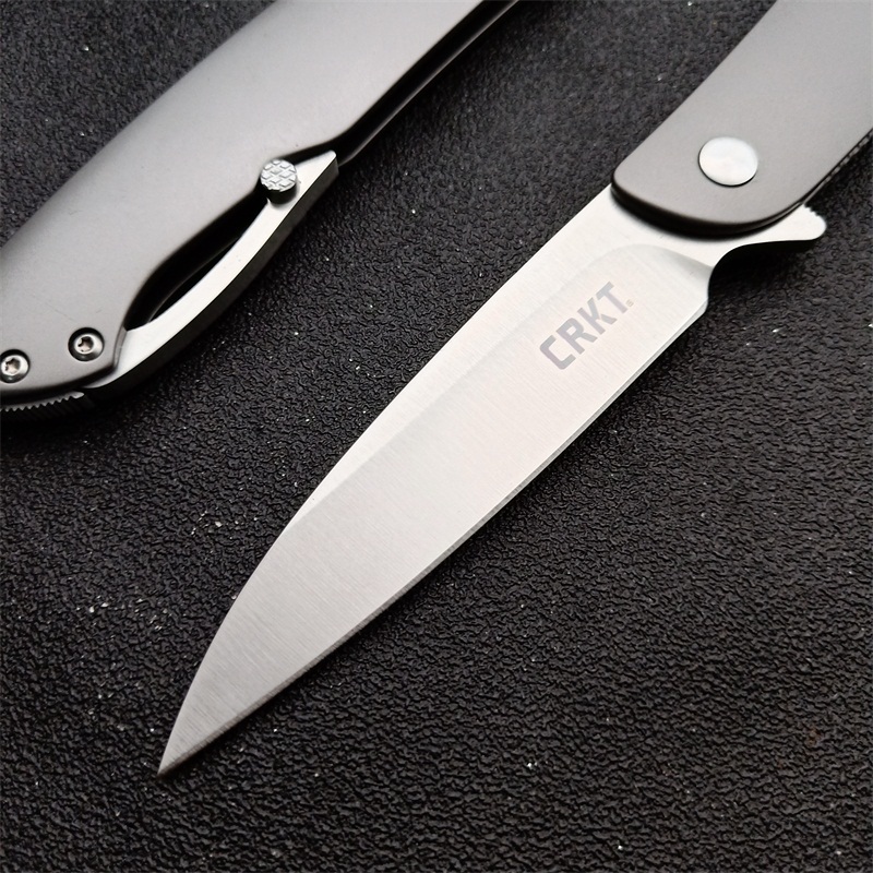 CRKT CRKT-K240XXP Gentleman's Folding Knife 3.23" 8Cr13mov Satin Plain Blade, Stainless steel Handles
