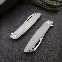 CRKT CRKT-K240XXP Gentleman's Folding Knife 3.23" 8Cr13mov Satin Plain Blade, Stainless steel Handles