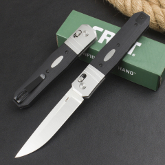 CRKT K560KXP Crossbar Lock Folding Knife 3.86" CPM-MagnaCut Stonewashed Spear Point Blade, Black G10 Handles with Steel Bolsters