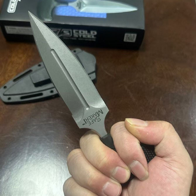 CS 12DBST Safe Maker I Push Dagger 3.15" AUS-8 Blade, Kray-Ex Handle