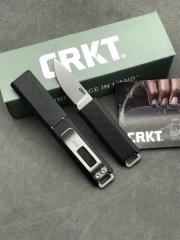 CRKT 2425 TJ Scribe Pocket Fixed Blade Knife 1.57" Stonewashed Drop Point, Nylon Handles