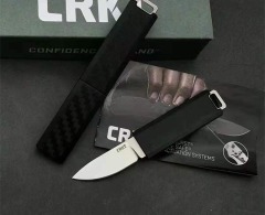 CRKT 2425 TJ Scribe Pocket Fixed Blade Knife 1.57" Stonewashed Drop Point, Nylon Handles
