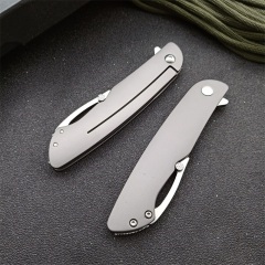 CRKT CRKT-K240XXP Gentleman's Folding Knife 3.23" 8Cr13mov Satin Plain Blade, Stainless steel Handles