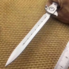 Swordfish XXL Ti-Lite Flipper Knife 5.75" 440c Plain Satin Blade, Stablewood Handles
