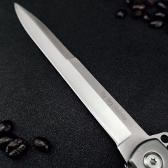 Swordfish XXL Ti-Lite Flipper Knife 5.75" 440c Plain Satin Blade, Redwood Handles