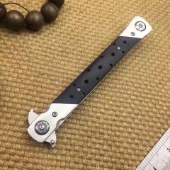 Swordfish XXL Ti-Lite Flipper Knife 5.75" 440c Plain Satin Blade, Stablewood Handles
