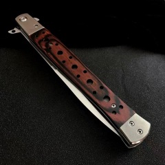 Swordfish XXL Ti-Lite Flipper Knife 5.75" 440c Plain Satin Blade, Redwood Handles