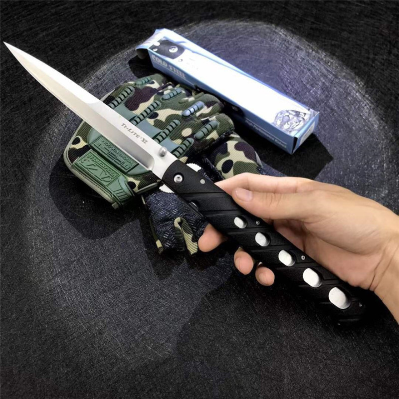 Cold Steel 26SXP Ti-Lite Flipper Knife 5.59" 440c Plain Satin Blade, Zy-Ex Handles