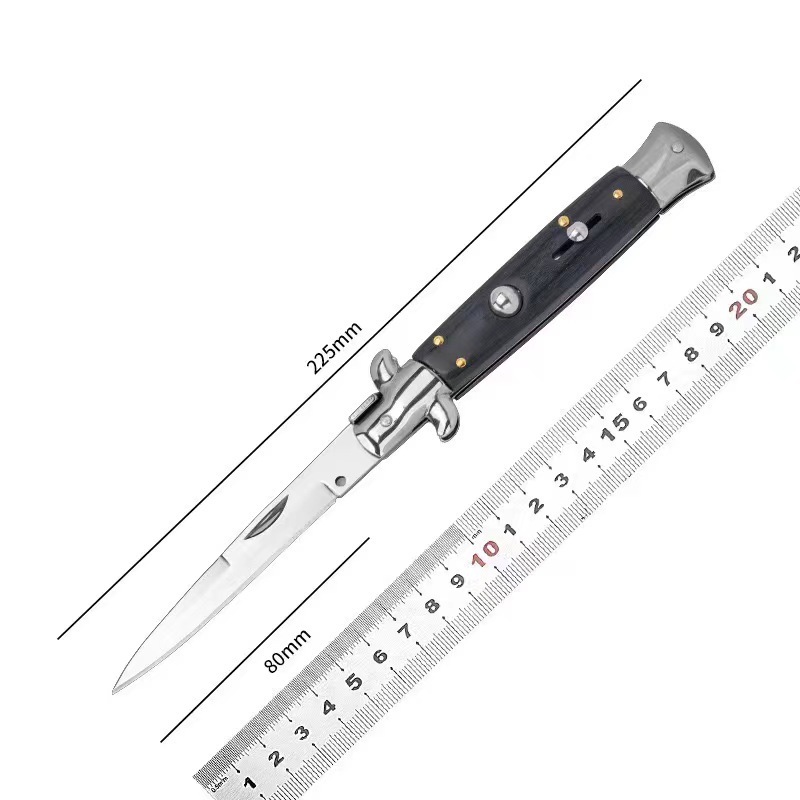 Italy AKC 9'' Godfather Stiletto Mafia OTF AUTO Knife 3.15" 440c Steel Blade, Acrylic Handles