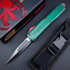 Microtech Bounty Hunter AUTO OTF Knife 3.19" 440C Point Plain Blade, Zinc Aluminum Alloy Handles