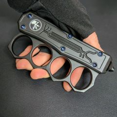 Microtech Boxing Knuckles OTF AUTO Knife 3.54" 440C Plain Blade, Zinc Aluminum Alloy Handles