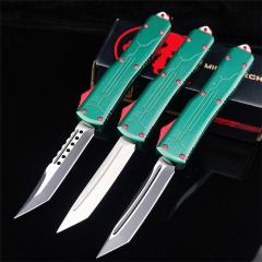 Microtech Bounty Hunter AUTO OTF Knife 3.19" 440C Point Plain Blade, Zinc Aluminum Alloy Handles