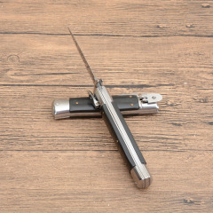 Italy AKC 8'' Godfather Stiletto Mafia OTF AUTO Knife 3.15" 440c Steel Blade, Acrylic Handles