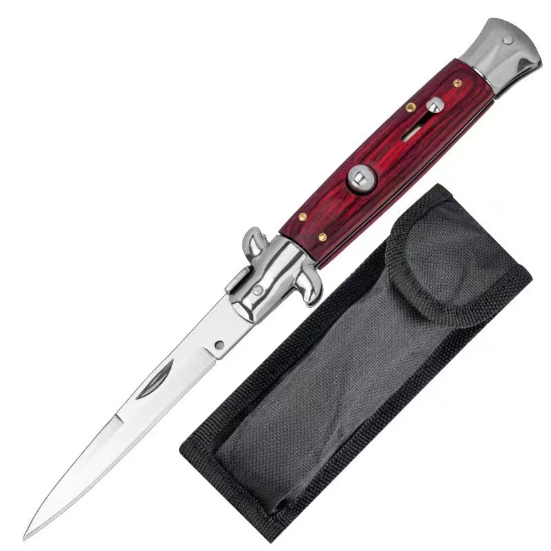 Italy AKC 9'' Godfather Stiletto Mafia OTF AUTO Knife 3.15" 440c Steel Blade, Acrylic Handles