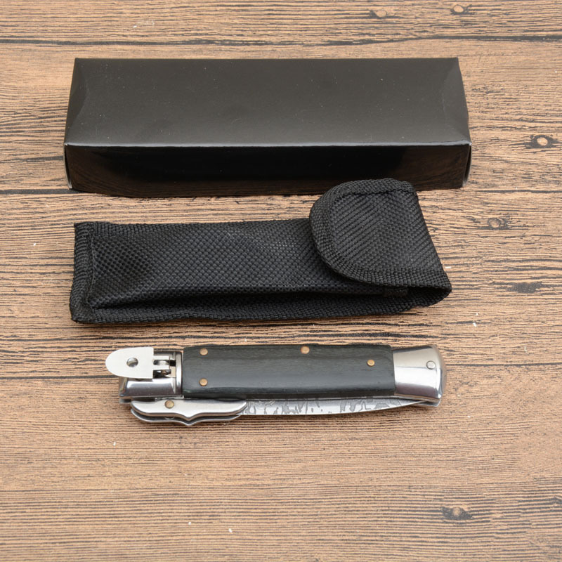 Italy AKC 8'' Godfather Stiletto Mafia OTF AUTO Knife 3.15" 440c Steel Blade, Acrylic Handles