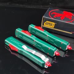 Microtech Bounty Hunter AUTO OTF Knife 3.19" 440C Point Plain Blade, Zinc Aluminum Alloy Handles