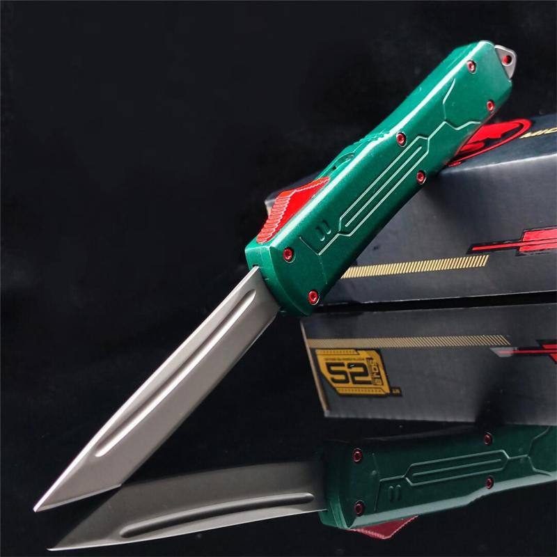 Microtech Bounty Hunter AUTO OTF Knife 3.19" 440C Point Plain Blade, Zinc Aluminum Alloy Handles