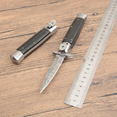 Italy AKC 8'' Godfather Stiletto Mafia OTF AUTO Knife 3.15" 440c Steel Blade, Acrylic Handles