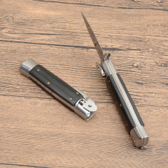 Italy AKC 8'' Godfather Stiletto Mafia OTF AUTO Knife 3.15" 440c Steel Blade, Acrylic Handles