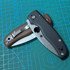 Spy Shaman Folding Knife 3.46" S30V Stonewashed Serrated Blade, Matte G10 Handles, Compression Lock - C229GP