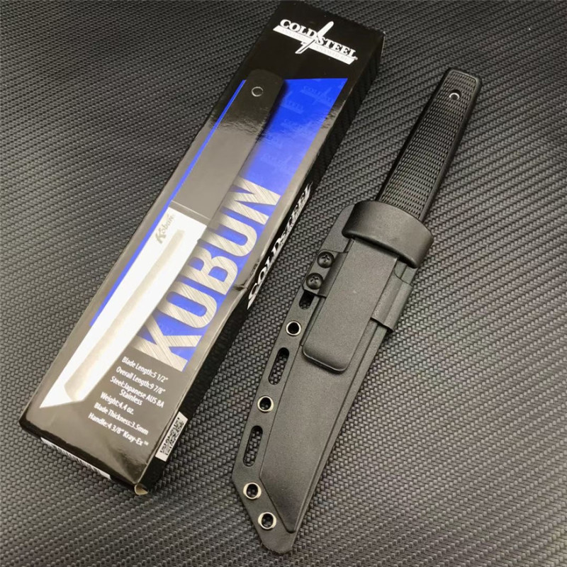 Cold Steel 17T Kobun Boot Knife Fixed 4.72" AUS-8A Tanto Plain Blade, Kray-Ex Handles