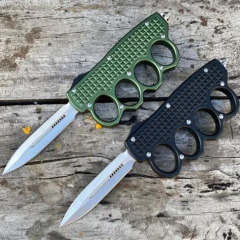 Microtech Boxing OTF AUTO Knife 3.74" D2 Plain Blade, Aluminum Alloy Handles